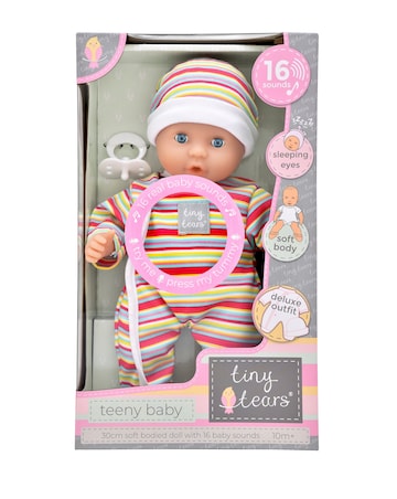 Tiny Tears 12-inch Teeny Baby Doll with 16 Sounds
