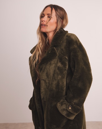 Anthology Khaki Reversible Borg Shealing Coat
