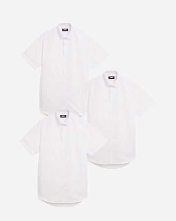 3 Pack Short Sleeved Formal Shirt Long