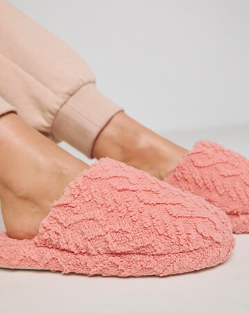 Garnet Patterned Mule Slipper - Wide Fit (E)