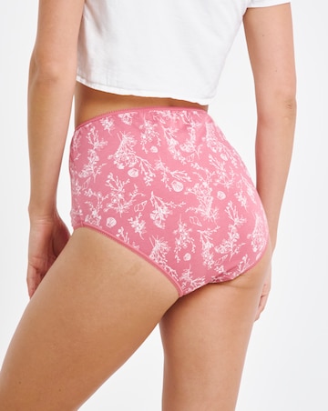 Pretty Secrets (7 Pack) Cotton Full Fit Brief Knickers Shell Print