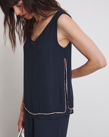 Joanna Hope Beaded Chiffon Trouser Set