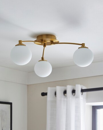 3 Glass Shades Ceiling Light