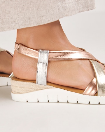 Senna Leather Tubular Sandal Wide E Fit