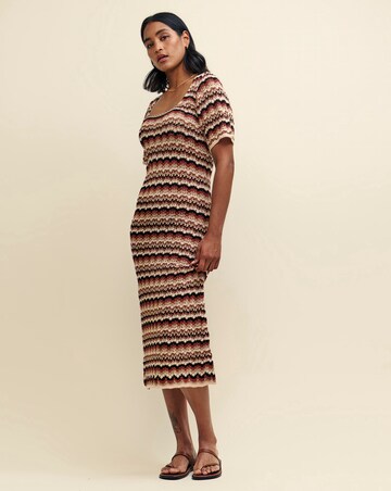 Nobody's Child Mock-Crochet Knitted Midi Dress