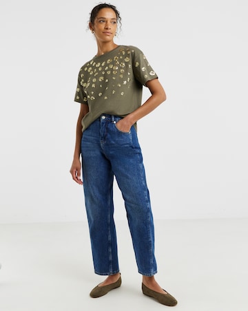 Cluster Embellished Longline Top