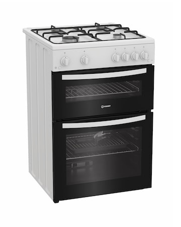 Indesit IDG6GW 60cm Gas Double Cooker - White