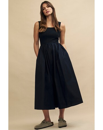 Nobody's Child Black Colorado Skater Midi Dress