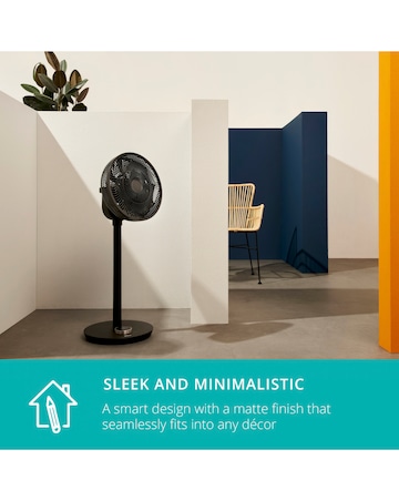 Duux Whisper Smart Matt Black Finish Portable Fan