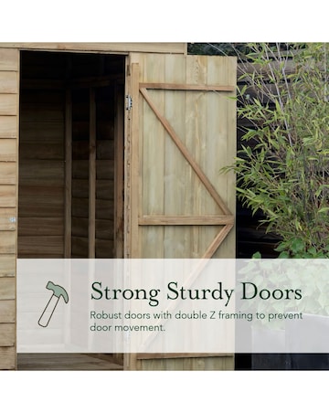 4LIFE Pent Shed 7x5 - Single Door - 2 Windows (Home Delivery)