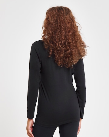 Pretty Secrets 2 Pack Thermal Long Sleeve Tops - Black