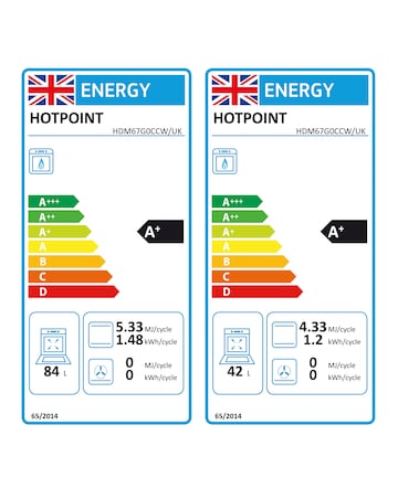 Hotpoint HDM67G0CCW/UK 60cm Gas Double Cooker + INSTALLATION