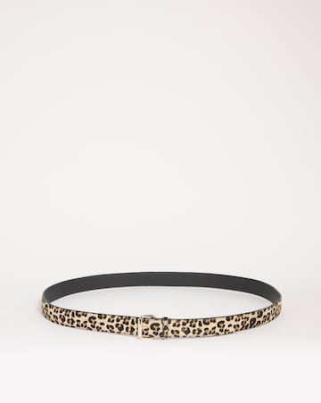 Leather Leopard Ponyhair Belt