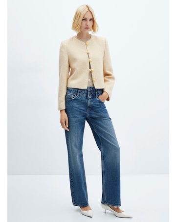 Mango Round Neck Short Jacket