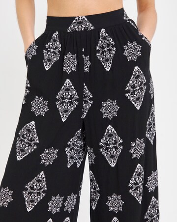 Joe Browns Print Beach Trousers Black Multi