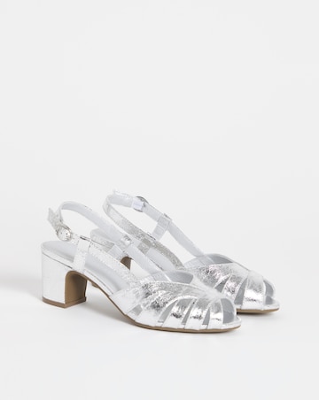 Solana Peep Toe Shoes With Slingback - Extra Wide Fit (EEE)