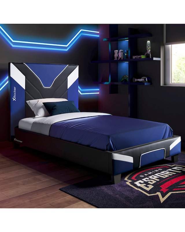 X Rocker Cerberus MKII Gaming Single Bed in a Box - Blue