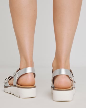 Heavenly Feet Trudy Buckle Strap Sandals Ex Wide Fit