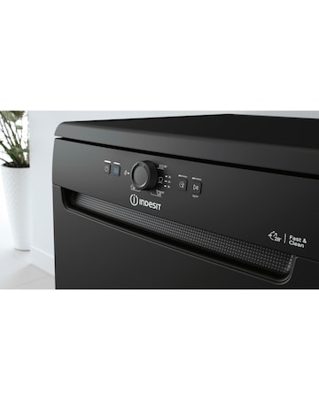 Indesit D2F HK26 B UK Full Size Dishwasher - 14 Place Settings - Black
