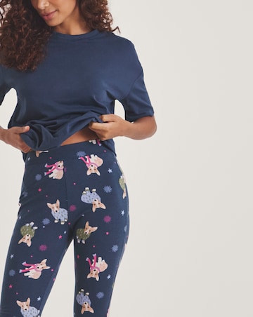 Simply Be Value Legging Pyjama Set Dog Print