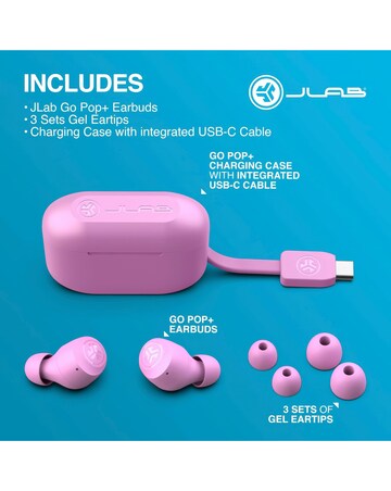 JLAB GO Air Pop True Wireless Earbuds - Pink