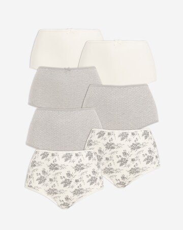 Pretty Secrets 7 Pack Cotton Full Brief Knickers -Floral Spot