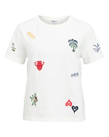 OBJECT Embroidered Short Sleeve T-Shirt