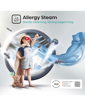 Hisense WFQA8014EVJM 8kg Washing Machine, A rated, 1400rpm Spin