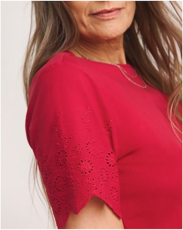 Joe Browns Broderie Sleeve Jersey Tee