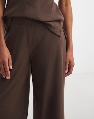 Soft Touch Rib Wide Leg Joggers
