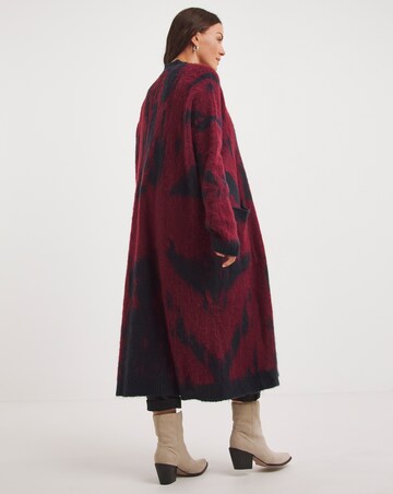 Religion Selvage Longline Knitted Cardigan