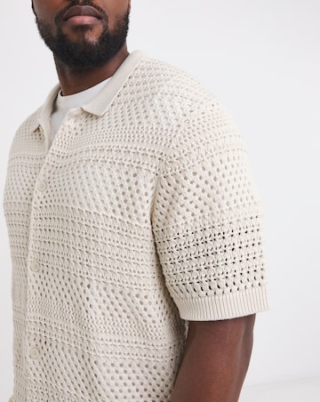Jack Jones Premium Knit Button Polo - Almond
