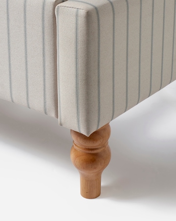 Julipa Everly Stripe Bed Frame with 3 Layer Memory Foam Hybrid Mattress