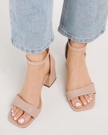 Rimona Barely There Block Heeled Sandals - Extra Wide Fit (EEE)