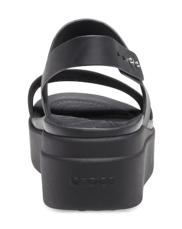 Crocs Black Brooklyn Low Wedge Sandals