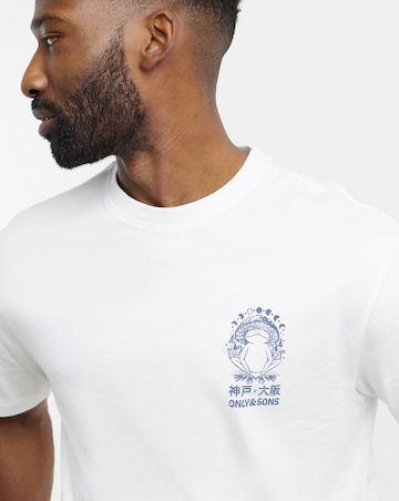 Only & Sons Toad Back Graphic T-Shirt - White