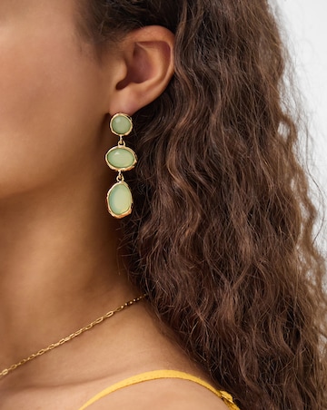 Accessorize Triple Stone Drop Earrings