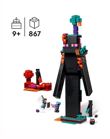 LEGO Minecraft The Enderman Tower Building Toy for Kids, Gamer Gift 21279