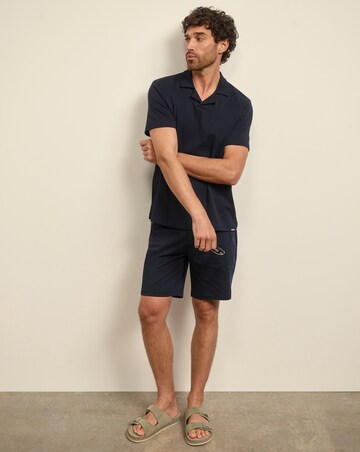 Folio Cotton Rich Revere Smart Interlock Polo- Navy