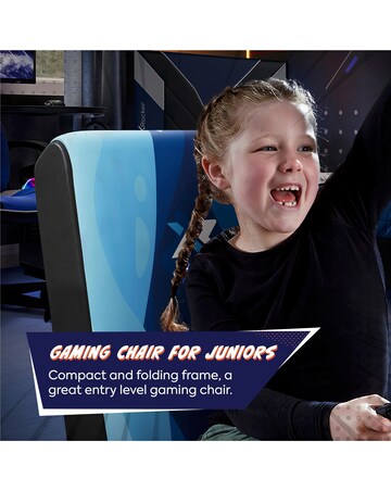 X Rocker Video Rocker Gaming Chair for Kids - Lava Blue