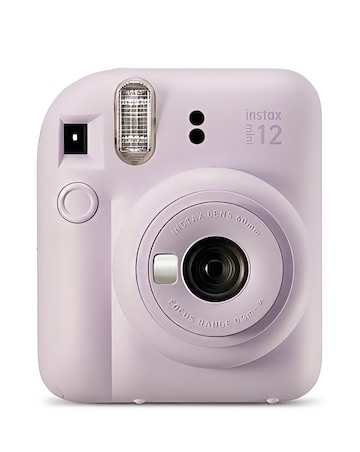 Fujifilm Instax Mini 12 Instant Camera with Case, Album, Cards & Pegs - Purple
