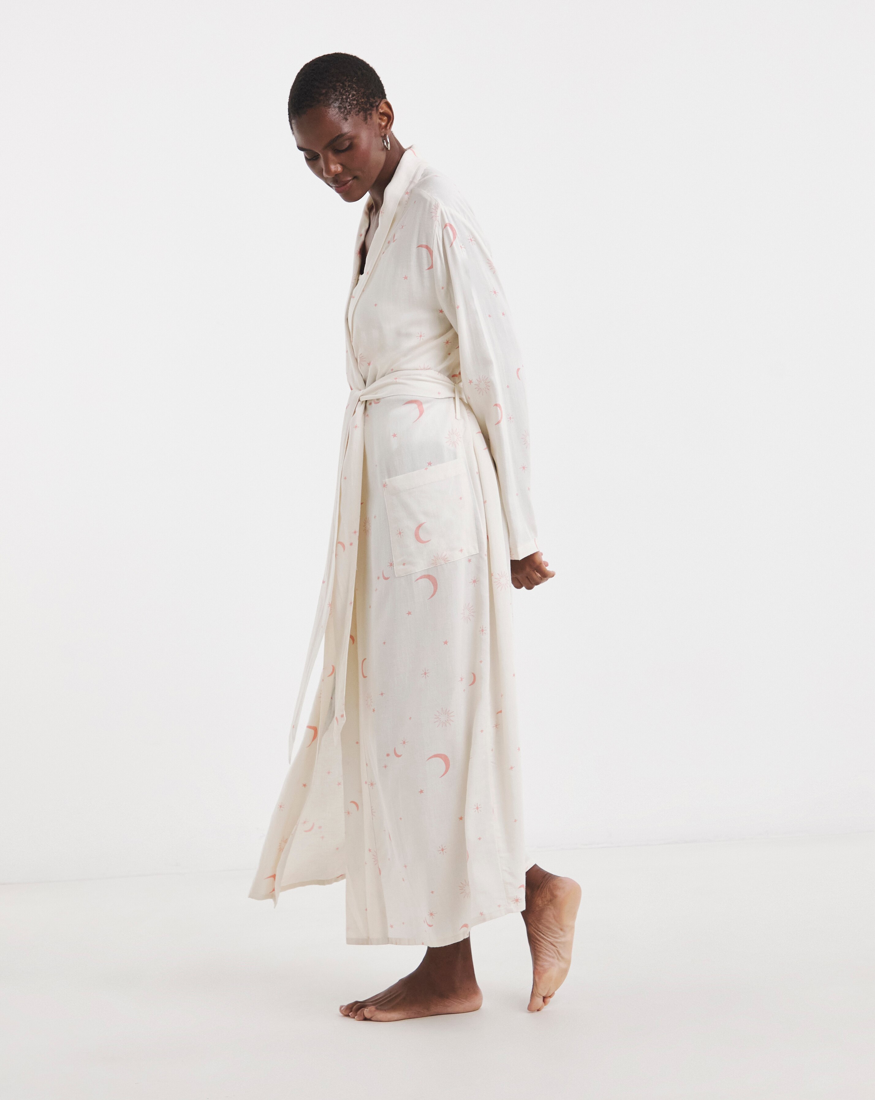 Celestial Linen Maxi Dressing Gown