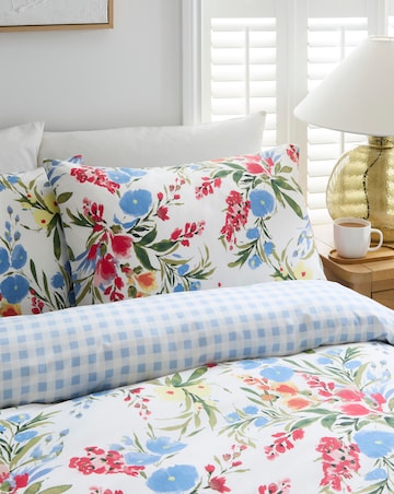Bonnie Floral Cotton Blend Reversible Duvet Cover Set