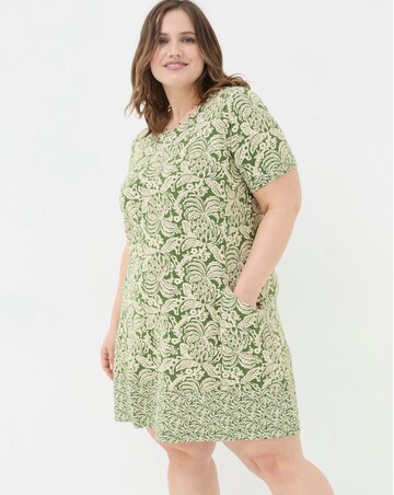 FatFace Simone Damask Floral Jersey Dress