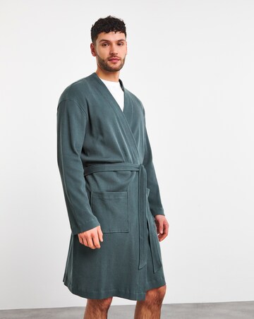 Waffle Shawl Collar Dressing Gown