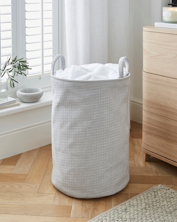 Grey Fabric Laundry Hamper
