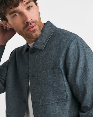 Tailored Chambray Button Jacket