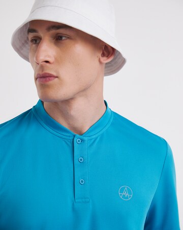 Golf Collarless Button up Polo