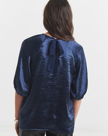 Satin Puff Sleeve Top