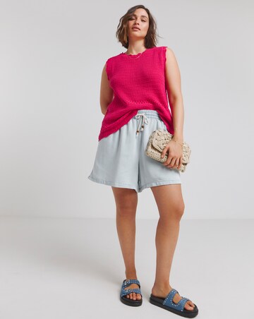 Simply Be Pink Crochet Knitted Vest